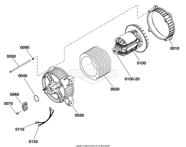 Part Location Diagram of 316828GS Briggs and Stratton Rotor